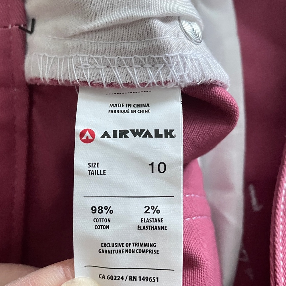 NWT AIRWALK Short 10 Pink Contrast Stitch Carpenter Shorts Y2K Skate Utility NWT - Picture 9 of 10